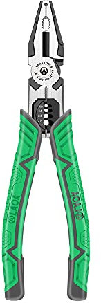 LAOA Wire Stripper 5 in 1 Multifunction Electrician,9-Inch Pliers Can Clamp,Stripping,Cut Iron Wire,Crimp Terminal,Pull Wire for Electrician Decoration,Electrician Maintenance,Car Wiring