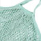 Reusable String Shopping Grocery Bag Shopper Tote Mesh Net Woven Cotton Market Bags (Cyan Gray)