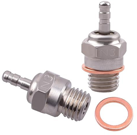 CrazyHobby 70117 Hot Glow Plug No.3 N3 RC Bujías de repuesto OS 8 para Traxxas Redcat HPI HSP Kyosho 1/8 1/10 Nitro Engine Parts (paquete de 2)
