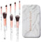 Pinselset Makeup Start Makers mit Geschenkbox Tragbare Schminkpinsel Set Weiß Marmor Make Up Pinsel Set, Makeup Foundation Pinsel, Lidschatten Pinselset