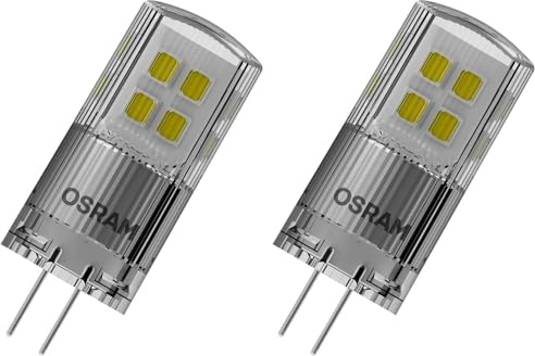 Osram Dimmbare LED Lampe PIN mit G4 Sockel, Pinlampe mit 2W, Ersatz für 20W-Glühbirne, Warmweiß (2700K) [Energieklasse F] (Packung mit 2)