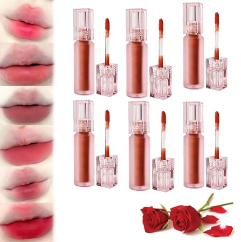 IFFANY 6 Farben KeKeMood Matter Lippenstift KekeMood Lip-Pop Juicy Lipstick Wasserdichter, langlebiger Lippenstift Antihaft-Spiegelglanz Juicy Lipstick