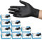 10 x 100 Pack Nitrile Disposable Gloves – 5 mil, Black Heavy Duty Examination Gloves – AQL 1.5 - Chemical Resistant, Latext-Free, Powder-Free, Non-Sterile for Cooking, Mechanic, Tattooist (Large)