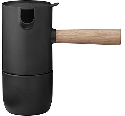 OQHAIR Moka Pot Moka in Acciaio Inossidabile Uso del caffè Espresso Macchina per la Moka Apparecchio per Il caffè Piano Cottura Caffettiere (Colore : Nero, Dimensioni : 250ml) (Black 250m