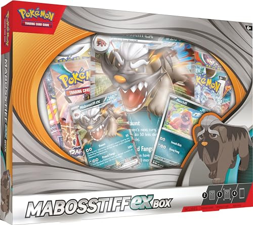 ASMODEE | Pokémon | TCG | POK29085869 | Mabosstiff Ex-Box | ex Box (4 Booster) - 2024/02 | EN | (2 Folien-Promokarten, 1 Übergroße Karte und 4 Booster)