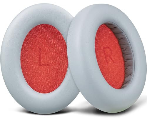 SOULWIT Professional Earpads Cushions Replacement for 1MORE SonoFlow/SonoFlow SE/SonoFlow Pro Headphones, Ear Pads with Soft Protein Leather, Noise Isolation Foam - Grey