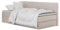mybed. Boxspringbett Einzelbett Mitto Conti Solo Jugendbett Kinderbett Polsterbett mit Bettkasten Creme 90x200 7-Zonen Taschenmatratze H3 und Topper Bettgestell