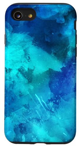 Ozean Blau Türkis Töne Farbverlauf Hülle für iPhone SE (2020) / 7 / 8