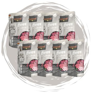 Leonardo Frischebeutel 8x85g | Katzenfutter | Nassfutter | Multi Bundle | Sparpaket | Pouch | Verschiedene Sorten (85g, 8X Lamm+Cranberries)