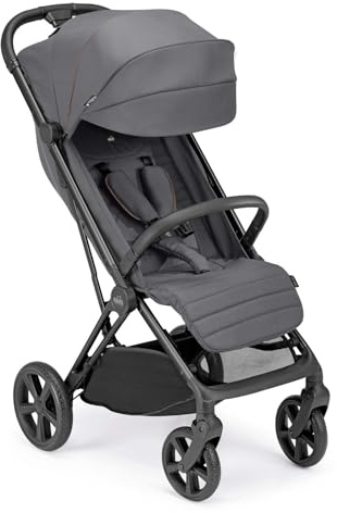 Sport-Kinderwagen Off-Road Grau | Leichter, geländegängiger Buggy in Grau (8,5 kg) mit großen PU-Rädern, Einhand-Faltmechanismus und UV50+-Verdeck.