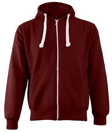 Love My Fashions® Men Athletic Zip-up Workout Hoodie Full Sleeve Pullover Sports Hoody with Pockets Available in Plus Sizes Wine