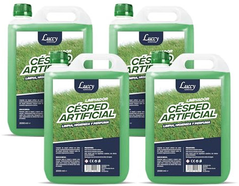 Detergente per la Pulizia di Prati in Erba Sintetica Pronto - Liquido per Pulire Erba Artificiale e Prato Sintetico (4 x 2 Litri)
