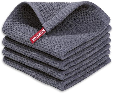 4er Küche Zubehör: Küchentuch, Putzlappen, Spüllappen Baumwolle, Handtücher, Küchenhandtuch, Spültuch, Putztücher - 30 x 30 cm