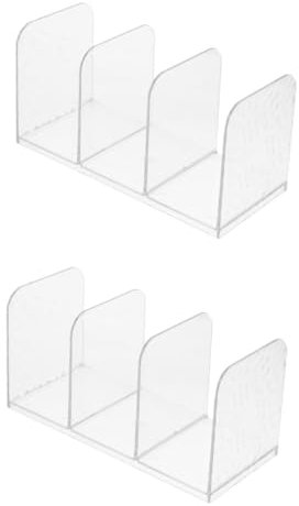 Operitacx 2pièces Étagère De Bureau Pratique Transparent Porte Élégant pour Organiser Et Documents Support De Rangement pour Maison Bureau