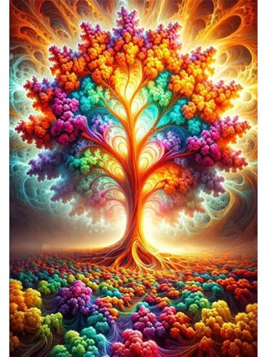 Qianbaiuk Diamond Painting des Lebens,Diamond Painting Baum,Diamond Painting Set für Erwachsene für Geschenk und Home Wand Dekor (12x16 Zoll)
