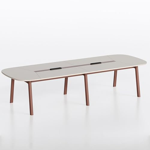 HOLGVE Konferenztisch, Großer Büro-Besprechungstisch, 133 L X 47,24 B Zoll for 10-12 Personen, Mit Stabilem Metallrahmen, Schulungsseminartisch