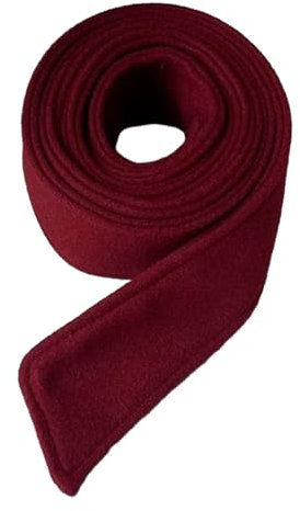 Maxtonser Taillengürtel für Damen, Wolle, Mantel, Gürtel, gebürsteter Plüsch, schmücken, längenverstellbar, Mantel, Korsett, doppelseitiger Taillengürtel, Burgunderrot