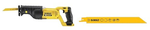 DEWALT DCS380N-XJ 18V XR Lithium-Ion Body Only Reciprocating Saw, Yellow/Black, 9.8 cm*46.8 cm*15.0 cm + Suitable Power Tool Accessory