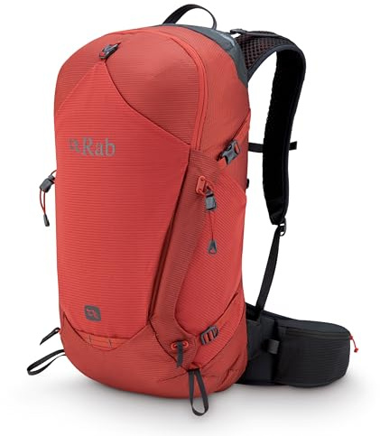 Rab Protium 27-Liter Lightweight Backpack - Comfortable Daypack for Hiking & Trekking - Tuscan Red - Medium/Large