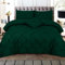Q&H King Duvet Cover Set Pillow Pair Cases - Soft Polyester Microfiber Breathable & Washable Comforter Sets - Ultra Soft Comfy Quilt Cover Pintuck Design (Emerald Green, King 225x225cm)