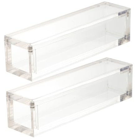 TOBBOMEY 2er-Box Für Würfel RGB Beleuchtete Vitrine Karte Led Lichter Spielen Led-streifenlichter Würfelsammler Würfelbecher Modell Vitrine Transparent Acryl