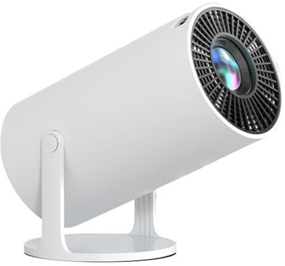 [Built-in App] Mini Portable Projector for Bedroom：4K 1080P WIFI 6 Support Projector Bluetooth 180° Adjustable Auto Keystone Compatible for HDMI/TV/Movie/PS5/Phone