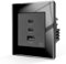 CNBINGO USB C Ladegerät, Schnellladesteckdose Unterputz, GaN PD 65W 3 Ports Charger, Wandladesteckdose mit gehärteter Glasplatte, Kompatibel mit iPhone, iPad, Android