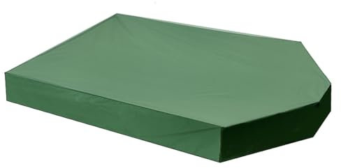 Csafyrt Sandkastenabdeckung wasserdichtes Oxford-Stoff Sandkastenabdeckung Anti-UV-staubdes Sandkastenabdeckung, 63x44.5x8.7 Bootsform Sandkastenabdeckung mit Kordelkordel für den Außenbereich