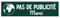Plaque Stop Pub en Acrylique pour Boîte aux Lettres, 100 x 25 mm, Vert