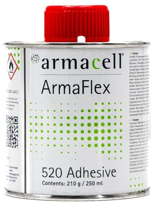 ArmaComfort AB Plus B-s2 d0 Tapis d'isolation acoustique, autocollant, isolation phonique et isolation thermique, pour tuyauterie et eaux usées, élastomère, 11 mm, 2 m x 1 m, colle Armaflex 520, boîte