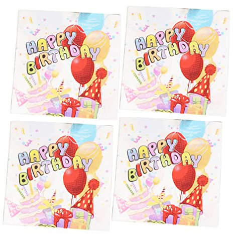 Hemobllo 80blätter Partyservietten Für Kindergeburtstage Pack Bunte Papierservietten Praktische Tischdeko Für Feierlichkeiten Wasserabsorbierend Und Sicher Der Anwendung