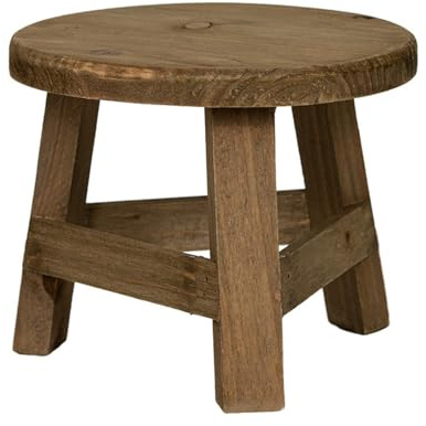 Qukoielly Support de pot de fleurs en bois, tabouret rond pour d'intérieur, tabourets décoratifs pour , mini support de présentation, tabouret en bois, support pour , pour salon