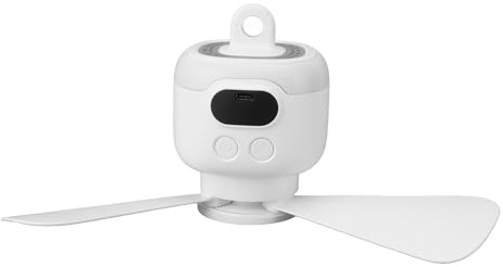 YWBL-WH Camping Hanging Zelt Deckenventilator Wiederaufladbare 8000 -mAh -RV -Lüfter Leichter Leichter Abnehmbare Klingen 3 Geschwindigkeiten für Pavillon -Zelt