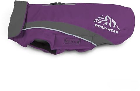 Wolters Wolters Skijacke Dogz-Wear | Wintermantel für Hunde | Farbe Lila-Grau | Größe 36 (Rückenlänge 35-37 cm)