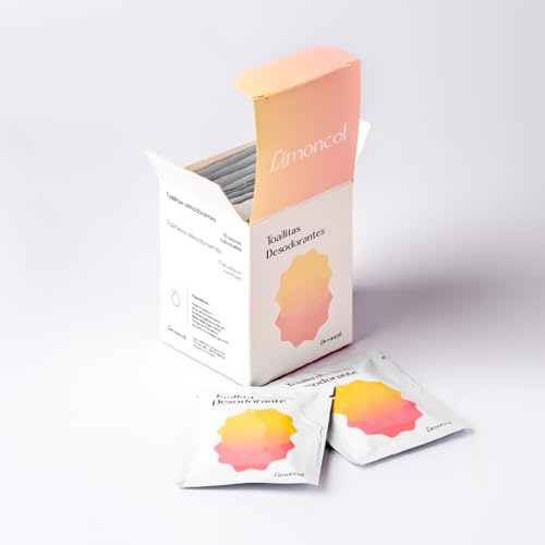Limoncol Lot de 10 lingettes déodorantes individuelles, fraîcheur et nettoyage sans eau pour aisselles et torse, tissu doux Spunlace, usage quotidien et extérieur