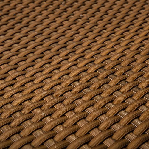 Siesta Garden PE-Rattan Terrassen Sichtschutz Balkonbespannung 0,9m breit (Meterware) - UV- und witterungsbeständig, leicht zu montieren, 100% blickdicht, cognac