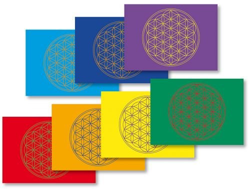 Postkarte Blume des Lebens 7er Set 10x15cm