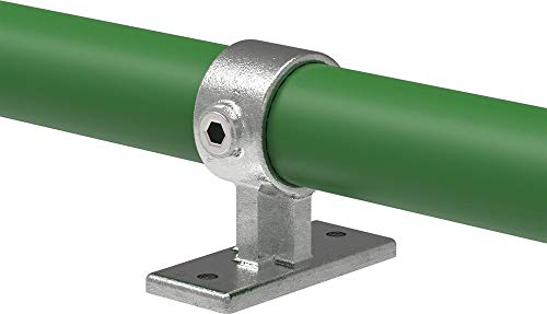 Fenau | Mittelstütze-Rohrverbinder, Handlaufhalterung/Wandhalterung, Ø 48,3 mm, Temperguss galvanisiert, feuerverzinkt, inkl. Schrauben/gerade