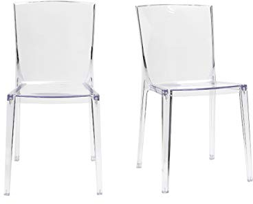 Miliboo Design-Stühle Transparent 2er-Set Island