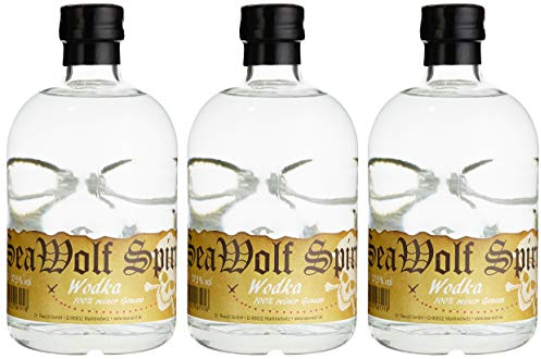 SeaWolf Spirit Piratenflasche Wodka 37.5% vol (3 x 0.5 l)