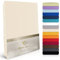 Moon-Luxury Spannbettlaken Spannbetttuch Jersey Stretch 230g/m² für Wasserbetten, Boxspringbetten und herkömmliche Matratzen (Natur, 180x200-200x220)