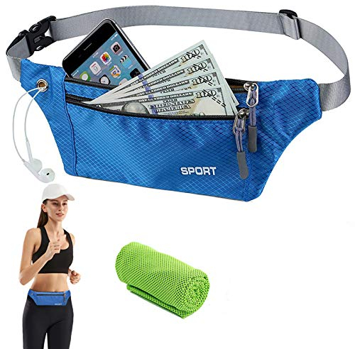 Handytasche Sport Laufgürtel Handy Lauftasche Hüfttasche Laufen Gürteltasche wasserdichte Flache Bauchtasche Running Belt Jogging Fitness Gürtel für Damen und Herren Kinder Outdoor Aktivitäten Joggen