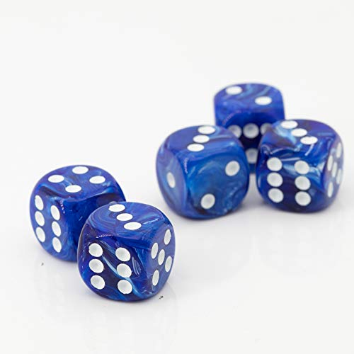 WeLoveBeads W6 Würfel blau/weiß - Made in Germany! - STK