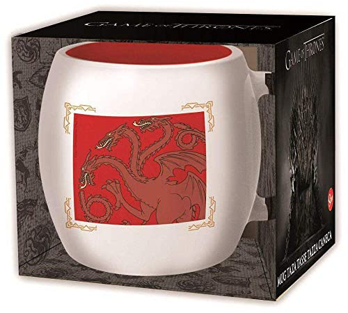 OCIO STOR Taza Ceramica Globe 380 ML. Juego DE Tronos EN Caja Regalo, Negro, Mediano
