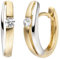 Jobo Damen-Creolen aus 8 Karat 333 Gold Bicolor mit 2 Zirkonia