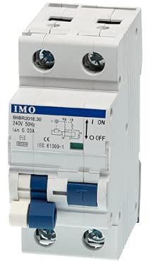Disjoncteur Différentiel 1p+n 30ma 16a - Type Ac - 6ka - Courbe C - 2 Modules - Bornes Alignées - Imo