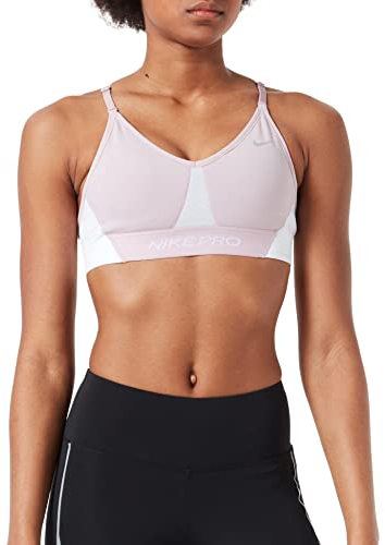 Nike Damen Indy Pro Sport-BH, Plum Chalk/White/White/Metalli, XS
