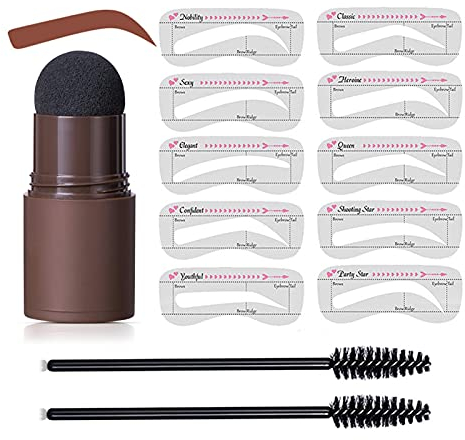 Augenbrauen-Puder, Augenbrauen-Stempel-Stick Pulversiegel Wasserdichter, schweißfester Trimm-Puder-Stick, langlebiges, baubares Augenbrauen-Make-up Grausamkeitsfreie Augenbrauenfarbe für Frauen