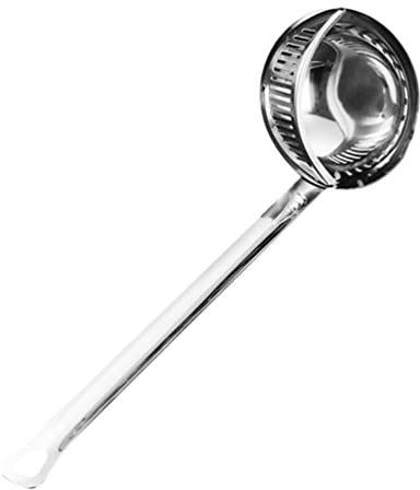 HEMOTON Cucharón Separador de Aceite de Acero Inoxidable cucharón Separador de Salsa Skimmer Sopa colador de Sopa Separador de Aceite Cuchara de Cocina colador de Grasa de filtrado Cuchara