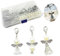 Schutzengel DIY 50 Set Engel Perlen Schlüsselanhänger Handwerk Engelsflügel Perlen Handwerk Zubehör Engel Anhänger für Schmuck machen Hochzeit Taufe Baby Dusche Weihnachten Geburtstag Geschenke - C